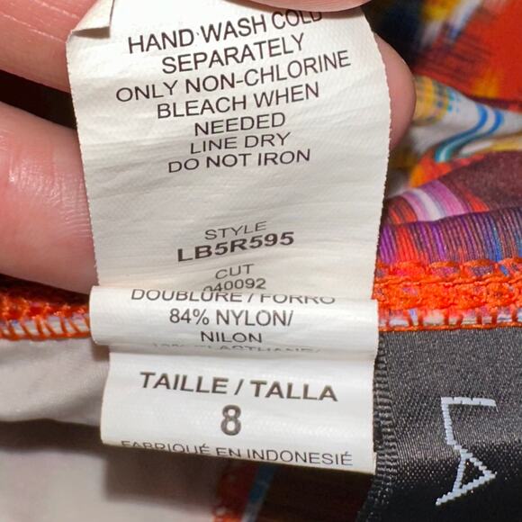 La Blanca Serengeti Ikat Banded Hipster Bikini Bottom Size 8 - Picture 7 of 12